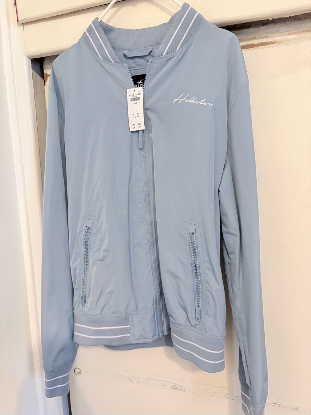 Hollister Light Blue Bomber Jacket